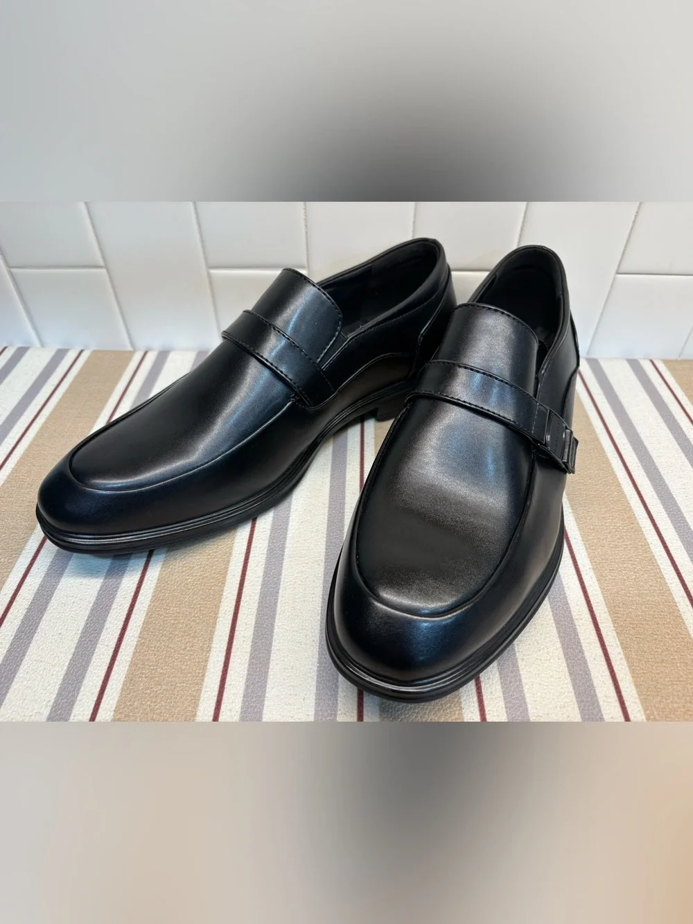 Perry Ellis Portfolio Drexler II RB Men's Loafers Size 10 Wide Black Shoes NWOB